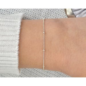 Iana ID-008-WS Sterling Silver Satellite Chain Bracelet