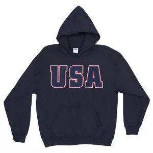 Fox 64-8891 L Usa Flag Pulloverhood Sweatshirt Navy - Large