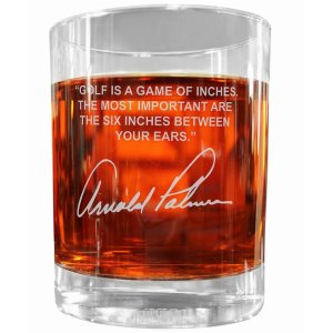 Famous FWGSPAP Arnold Palmer Famous Quote Italian Crystal Whiskey Glas