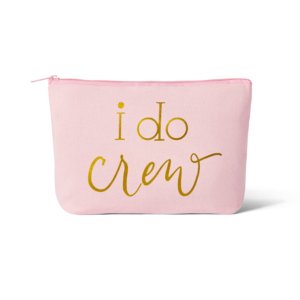 Samantha 1idcbagpink Pink I Do Crew Makeup Bag In Canvas