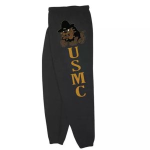 Fox 64-7671 L Marines Bulldog Mens Sweatpant Black - Large