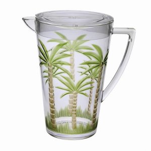 Leadingware AC-0511 Acrylic Palm Tree Pitcher 2.75 Qt