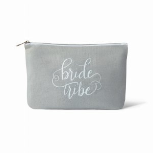 Samantha 1btbaggrey Grey Bride Tribe Makeup Bag In Canvas