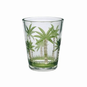 Leadingware AS-0501 Acrylic Dof Tumbler Palm Tree Design 15 Oz.  Set O