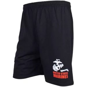 Fox 64-7941 XXL Men's Black Running Short - United States Marines 2xl