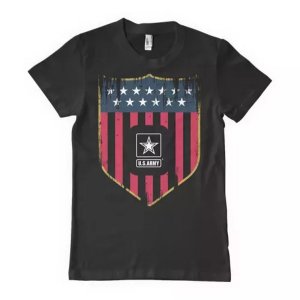 Fox 63-4010 L Usa Shield Army Men's T-shirt Black - Large