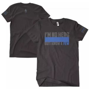 Fox 63-481 L I'm No Hero Men's T-shirt Blackblue 2-sided - Large