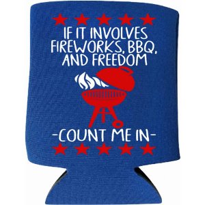 Capital Fireworks_BBQ_Freedom_Blue Patriotic Can Coolers - If It Invol