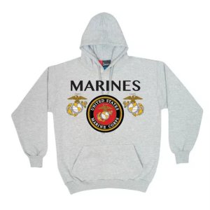 Fox 64-8551 S Marines Seal Pulloverhooded Grey - Small