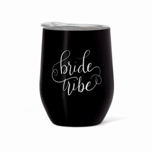 Samantha 1steeltumblerbtblack Stainless Steel Black Bride Tribe Wine  