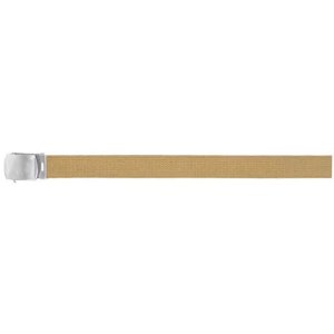 Fox 45-35 KHAKI 54 Cotton Web Belt, 12 Pack Silver Buckle - Khaki