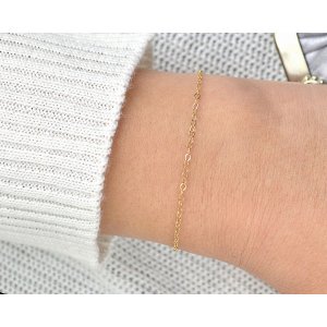 Iana ID-001-WS Gold Cable Chain Bracelet