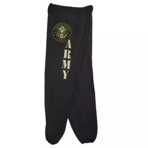 Fox 64-753 L Army Logo Mens Sweatpant Black - Large