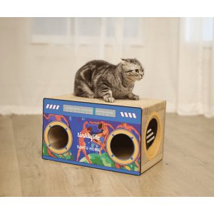 Tinklylife 6972367471219 Santu Art Radio Style Cat House And Scratcher