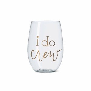 Samantha 1idcwine I Do Crew Durable Plastic Stemless Wine Cups With Go