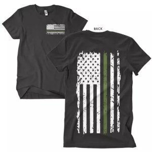 Fox 63-4841 XXXL Vintage Green Line Men's T-shirt Black - 3xl