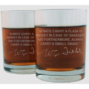 Famous FWGCF W.c Fields Famous Quote Italian Crystal Whiskey Glass