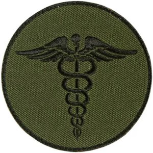 Fox 84P-010 Ems Round Patch - Olive Drab - 6 Pack