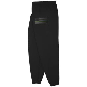 Fox 64-7484 XXXL Usa Flagthin Green Line Mens Sweatpant Black - 3xl