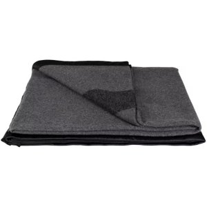 Fox 818-3 German Army Style Blanket - Grey With Black Stripes