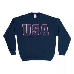 Fox 64-6891 XXL Usa Flag Crewneck Sweatshirt Navy - 2xl