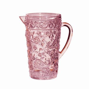 Leadingware AC-1016P Acrylic Paisley Pitcher - Pink 2.5 Qt