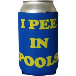 Capital PIP_Blue_Neopr Funny Can Cooler - I Pee In Pools Can Cooler - 