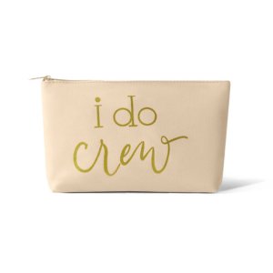 Samantha creamidocrewleather-2 Cream I Do Crew Makeup Bag In Faux Leat