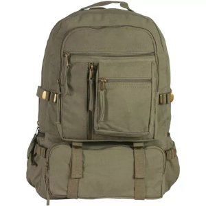 Fox 43-780 Retro Cantabrian Excursion Rucksack (no Leather Trim) - Oli