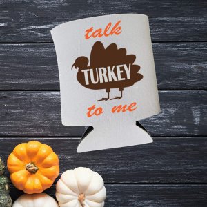 Capital THNKS_4_Pack Thanksgiving Coolies - Funny Thanksgiving Holiday