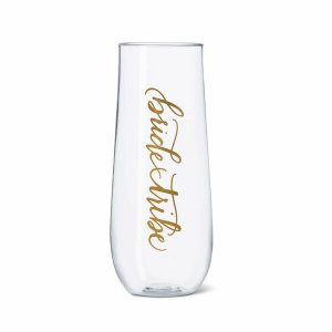 Samantha 1btchamp Bride Tribe Durable Plastic Stemless Champagne Glass