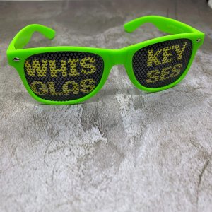 Capital WHSK_Green Whiskey Glasses - Funny Wayfarer Sunglasses - Multi