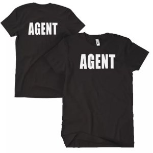 Fox 64-6312 XXXL Agent T-shirt, Black 2 Imprints - 3xl