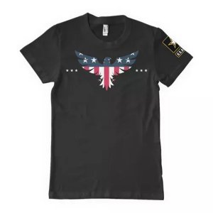 Fox 63-4050 L Usa Eagle Army Men's T-shirt Black - Large