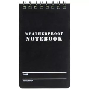 Fox 39-031 3 X 5 Military Style Weatherproof Notebook - Black-6pack