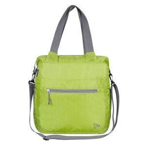 Travelon 42815-410 Lightweight Folding Crossbody Tote - Lime