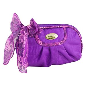 Jacki ABC28095PP Summer Bliss Round Cosmetic Bag, Purple