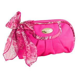 Jacki ABC28095HP Summer Bliss Round Cosmetic Bag, Hot Pink