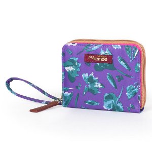 Po BW4615 Bill Fold Women's Wallet, Purple Petals