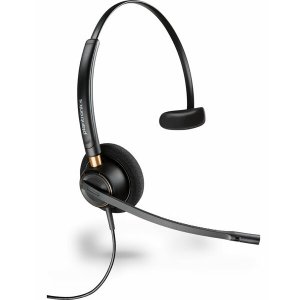 Poly PL-89433-01 Plantronics Over-the-head Monaural Corded Headset - M