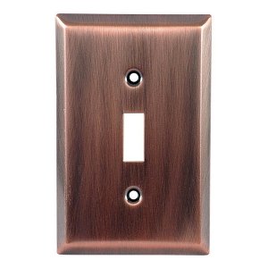 Ge 57331 Single Switch Wall Plate, Copper Finish