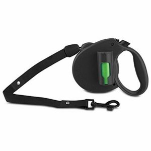 Ec BL-1967 Paw Bio Retractable Leash With Green Pick-up Bags, Black