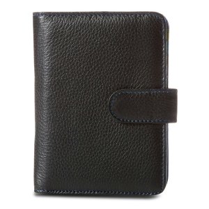 Travelon 12774-500 Leather Safe Id Color Block Bi-fold Tab Wallet, Bla