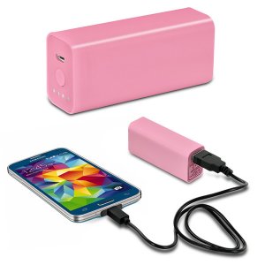 Powerocks 370827 Stone 3000mah Universal Extended Battery, Pink