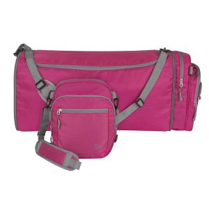 Travelon 42818-910 Convertible 2-in-1 Crossbody Duffel, Berry