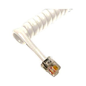 Cablesys ICC-ICHC406FWH Telephone Handset Cord With White Cable With 1