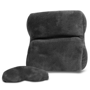 Travelon 12512 Ultra Fleece Travel Pillow  Eye Mask Set