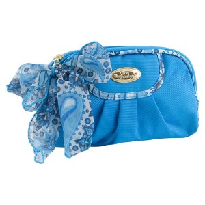 Jacki ABC28095BU Summer Bliss Round Cosmetic Bag, Blue