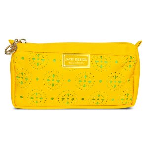 Jacki ABC38017YL Cosmopolitan Compact Cosmetic Bag, Yellow