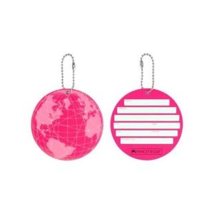 Protege PR2341NP-8 Neon Round Ez Id Luggage Tags, Pink Family Pack (8 